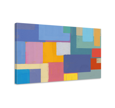 Quadro astratto figure geometriche vibranti - TenStickers