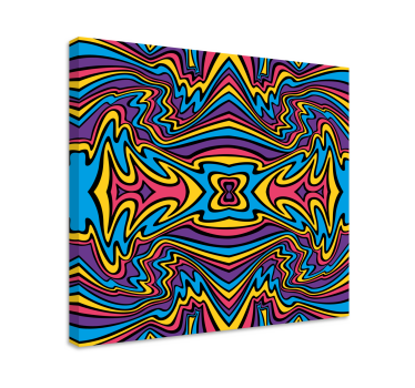 Dipinto geometrico motivi astratti vibranti - TenStickers