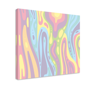 Quadro astratto motivi colorati in movimento - TenStickers