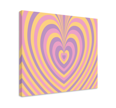 Quadro astratto onde a motivo cuore - TenStickers