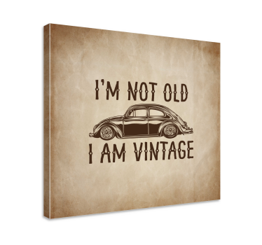 Quadro vintage citazione auto d'epoca - TenStickers