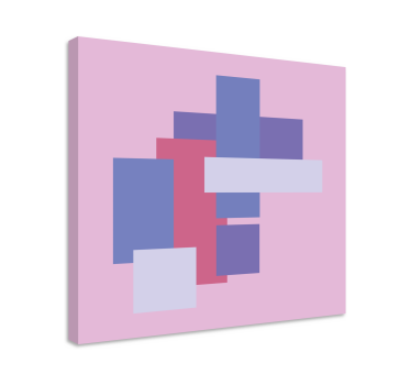 Dipinto geometrico composizione a blocchi astratti - TenStickers