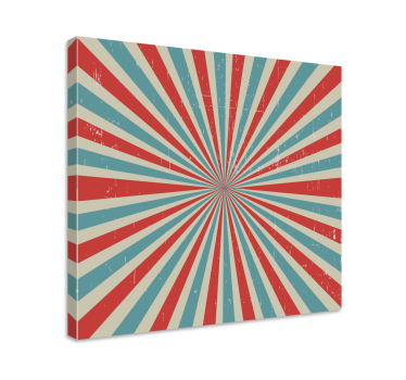 Quadro astratto design a motivo radiante - TenStickers