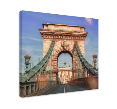 Quadro città e paesi vista del ponte delle catene - TenStickers