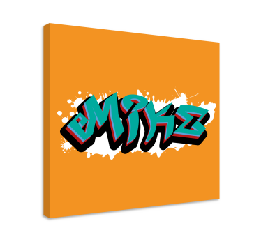 Dipinto con alfabeto e lettere arte di scrittura stilosa - TenStickers