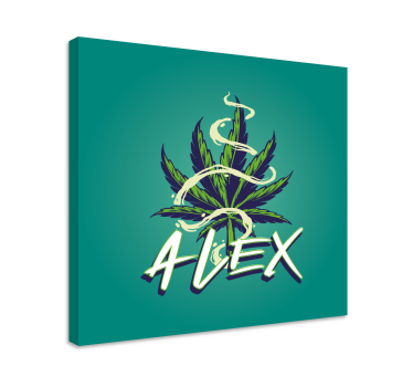 Quadro vintage design foglia di marijuana - TenStickers