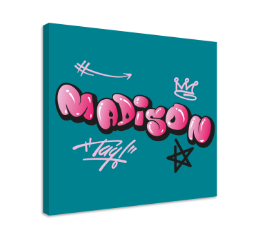 Dipinto con alfabeto e lettere design creativo nome - TenStickers
