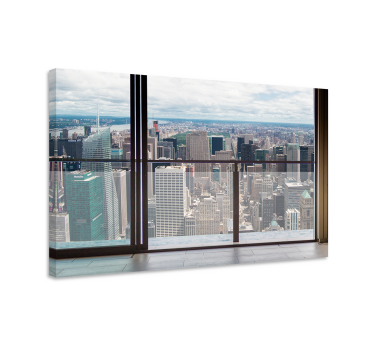 Quadro città e paesi vista mozzafiato sulla città - TenStickers