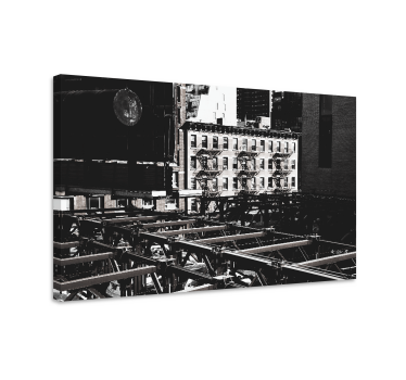 Quadro città e paesi prospettiva skyline urbano - TenStickers