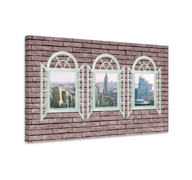 Quadro città e paesi vista città elegante - TenStickers