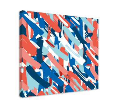 Quadro astratto pennellate dinamiche - TenStickers