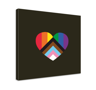 Quadro vintage strati a forma di cuore - TenStickers