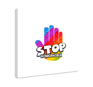 Quadro con frase ferma l'omofobia - TenStickers