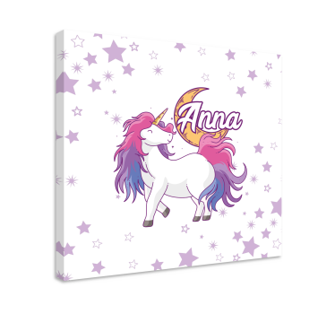 Quadro unicorno con stelle - TenStickers