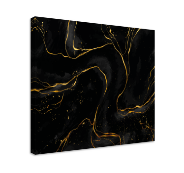 Quadro elegante Marmo nero e dorato - TenStickers