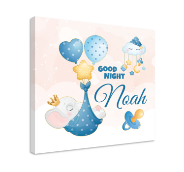 Quadri cameretta neonato buonanotte elefante - TenStickers