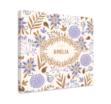 Dipinto fiori e piante design fiorito - TenStickers