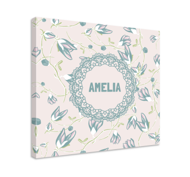Dipinto fiori e piante design in pizzo floreale - TenStickers