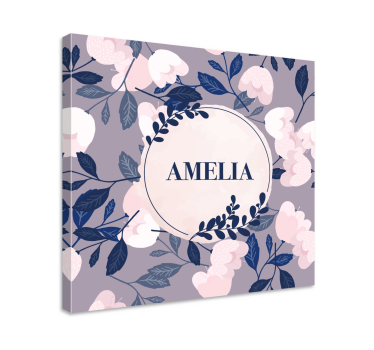 Dipinto fiori e piante con nome personalizzato - TenStickers