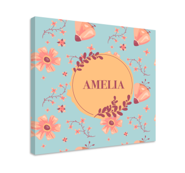 Dipinto fiori e piante motivo floreale personalizzato - TenStickers