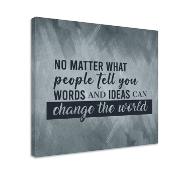 Quadro con frase le parole cambiano il mondo - TenStickers