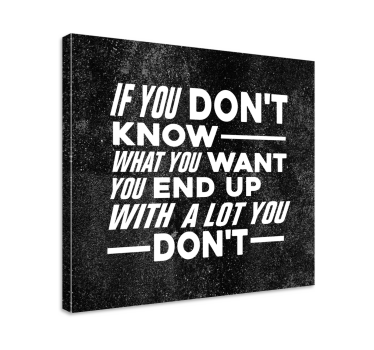 Quadro con frase riflessione motivazionale sulla vita - TenStickers