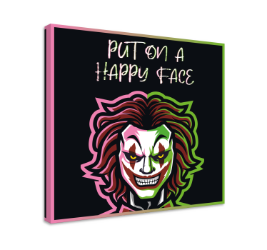 Quadro con testo metti su una faccia felice - TenStickers
