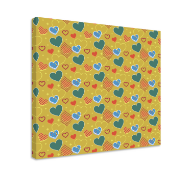 Dipinto con alfabeto e lettere motivo cuore colorato - TenStickers