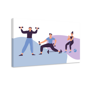 Quadro casa Formazione di persone illustrazione - TenStickers