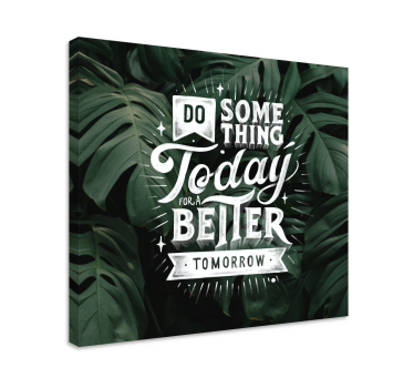 Quadro con frase messaggio motivazionale domani - TenStickers