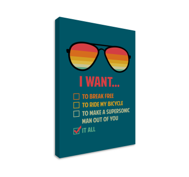 Quadro con frase voglio motivazione - TenStickers