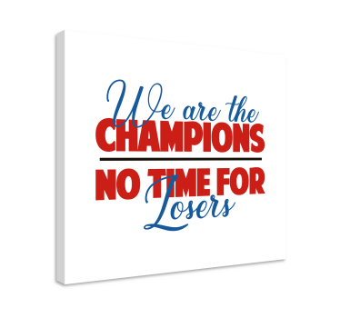 Quadro con frase spirito di squadra dei campioni - TenStickers