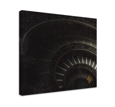 Quadro astratto profondità della scala a spirale - TenStickers