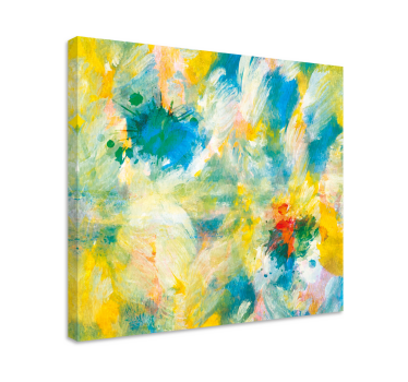Quadro astratto schizzo di colori vibranti - TenStickers