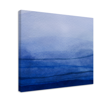 Quadro astratto tonalità blu stratificate - TenStickers