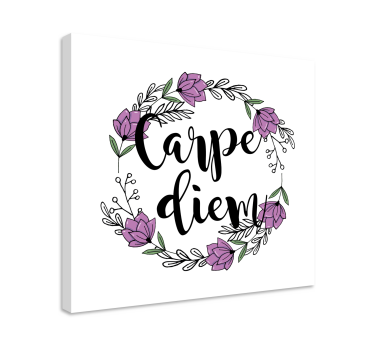Quadro con frase design floreale - TenStickers