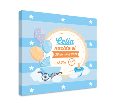 Quadri cameretta neonato annuncio di nascita - TenStickers