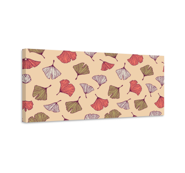 Dipinto fiori motivo foglia di ginkgo - TenStickers