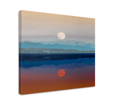 Quadro paesaggio Spazio bellissimo design lunare - TenStickers