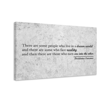 Quadro con frase trasformazione della realtà dei sogni - TenStickers