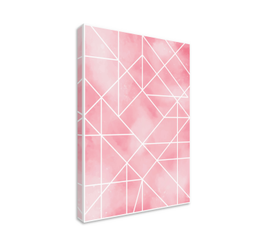 Dipinto geometrico motivo rosa geometrico - TenStickers