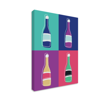 Quadro astratto bottiglie pop art - TenStickers