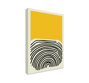Quadro astratto disegno giallo - TenStickers