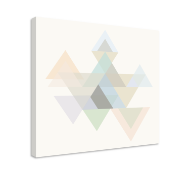 Dipinto geometrico design di triangoli astratti - TenStickers