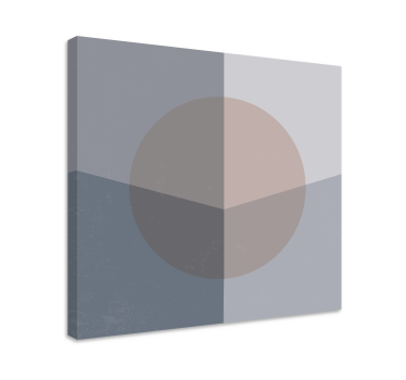 Dipinto geometrico composizione circolare astratta - TenStickers