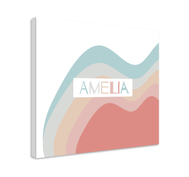 Dipinto con alfabeto e lettere onde di testo curve - TenStickers