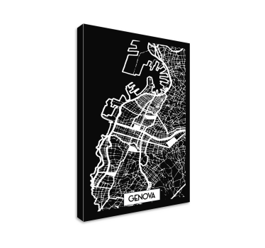 Quadro di città e paesi Genova Carta Topografica - TenStickers