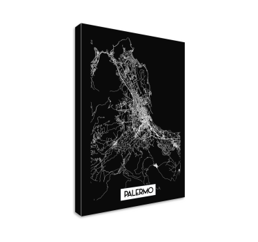 Quadro di città e paesi stampa mappamondo palermo - TenStickers