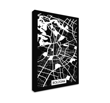 Quadro di città e paesi Bologna mappamondo - TenStickers