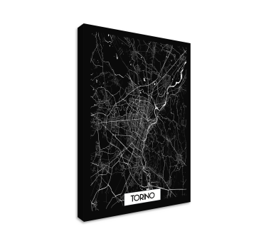 Quadro di città e paesi Torino mappamondo - TenStickers
